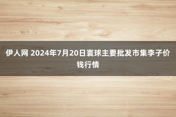 伊人网 2024年7月20日寰球主要批发市集李子价钱行情