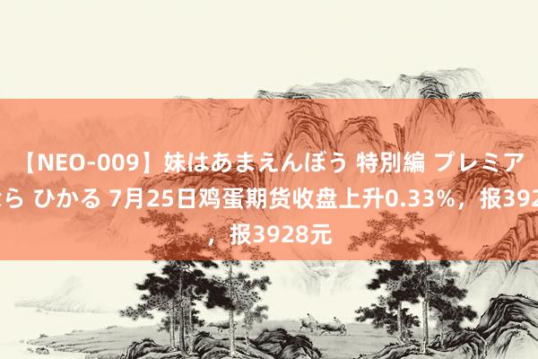 【NEO-009】妹はあまえんぼう 特別編 プレミアおなら ひかる 7月25日鸡蛋期货收盘上升0.33%，报3928元