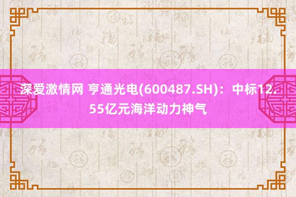 深爱激情网 亨通光电(600487.SH)：中标12.55亿元海洋动力神气