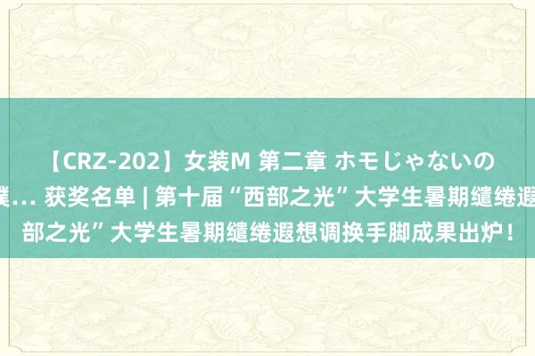 【CRZ-202】女装M 第二章 ホモじゃないのにチ○ポを欲しがる僕… 获奖名单 | 第十届“西部之光”大学生暑期缱绻遐想调换手脚成果出炉！