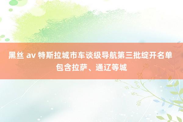 黑丝 av 特斯拉城市车谈级导航第三批绽开名单 包含拉萨、通辽等城