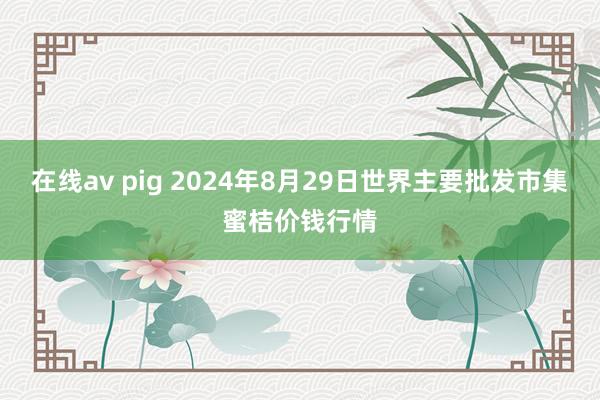 在线av pig 2024年8月29日世界主要批发市集蜜桔价钱行情