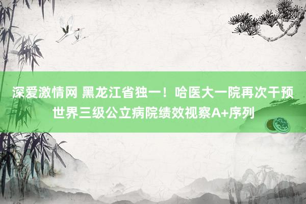 深爱激情网 黑龙江省独一！哈医大一院再次干预世界三级公立病院绩效视察A+序列